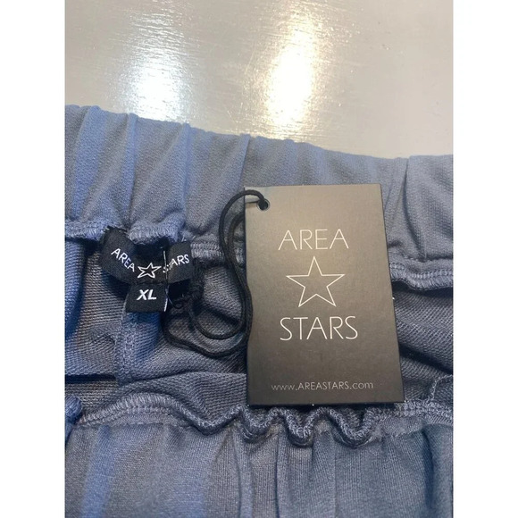 Area Stars Wide Leg Elastic Waist Relaxed Fit Blue Lounge Pants Size XL - Picture 10 of 11